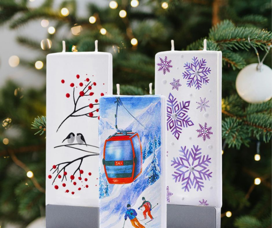 Set candele decorative FLATYZ neve – idea regalo originale