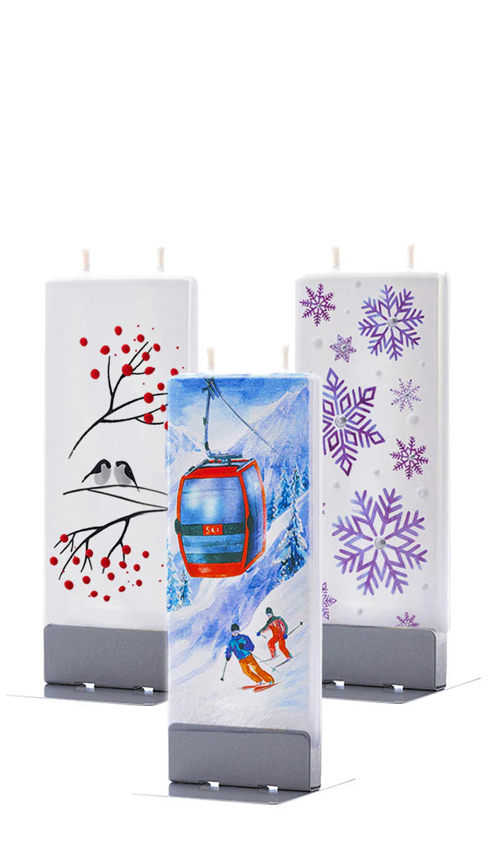 Set candele decorative FLATYZ neve – idea regalo originale