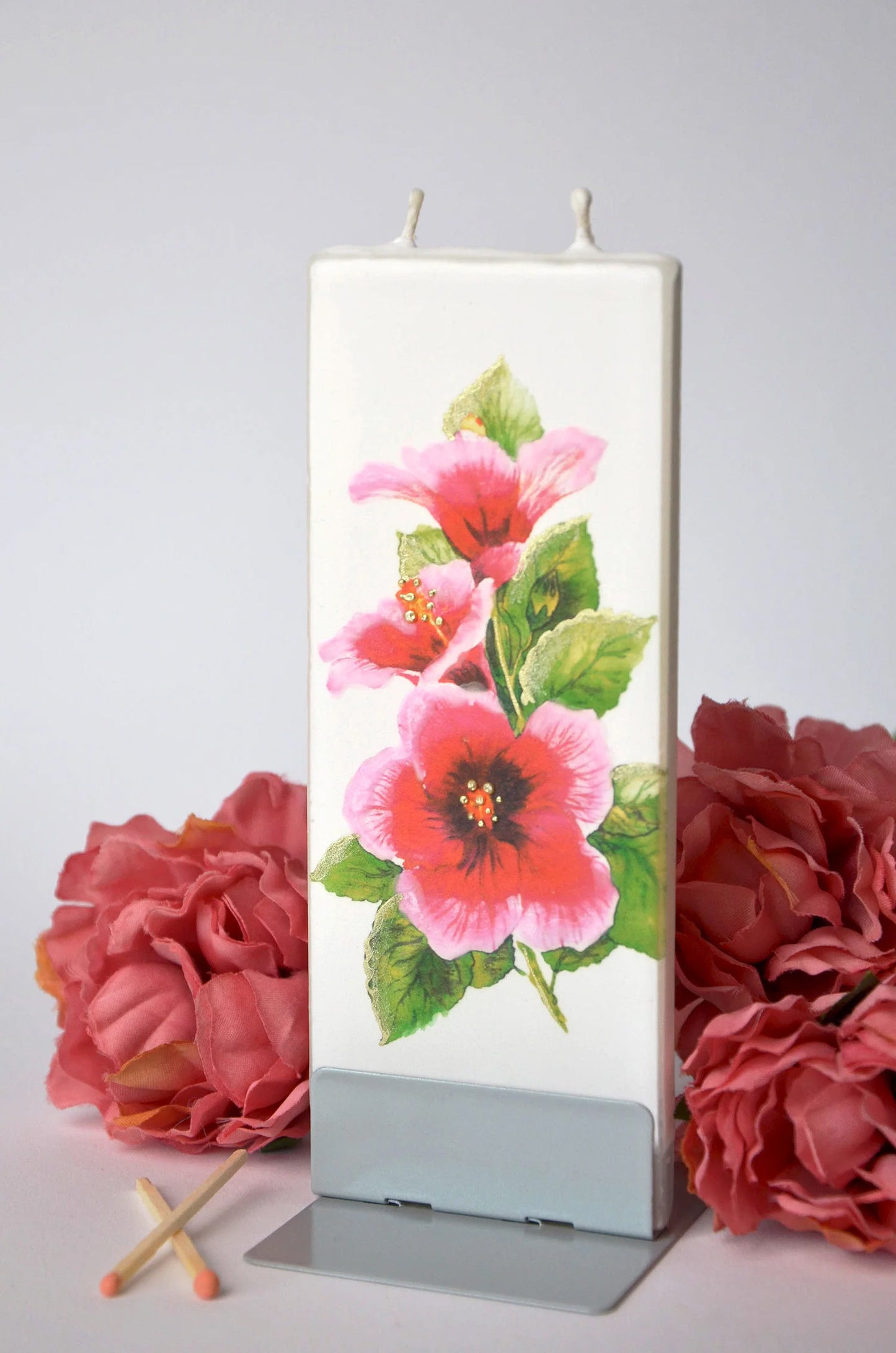 Candela decorativa FLATYZ Fiori di ibisco