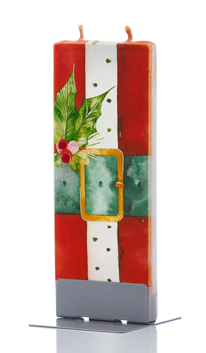 Candela decorativa FLATYZ cintura di Babbo Natale – idea regalo Natale