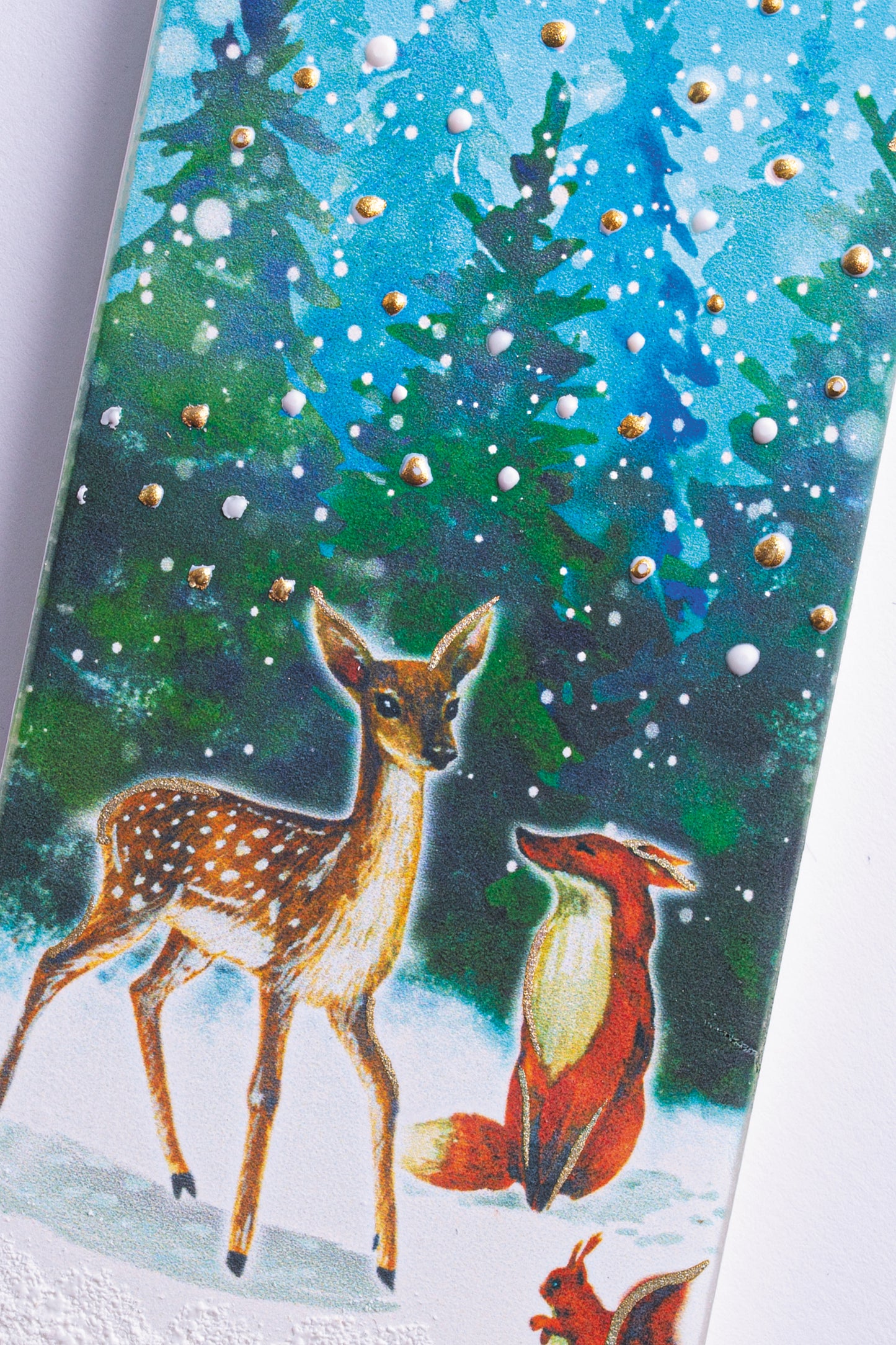 Candela decorativa FLATYZ Le creature del bosco d'inverno