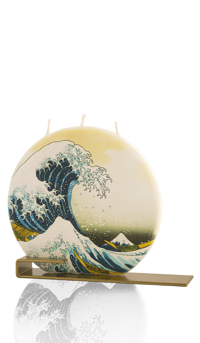 Candela decorativa FLATYZ Hokusai - La grande onda di Kanagawa