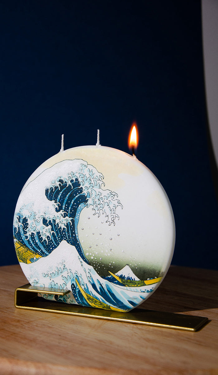 Candela decorativa FLATYZ Hokusai - La grande onda di Kanagawa