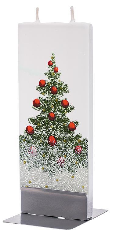 Candela albero di Natale innevato - Flatyz IT