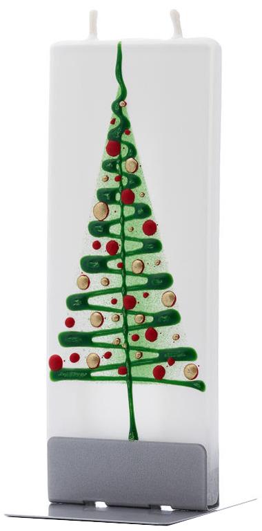 Albero di Natale verde con palline rosse - Flatyz IT