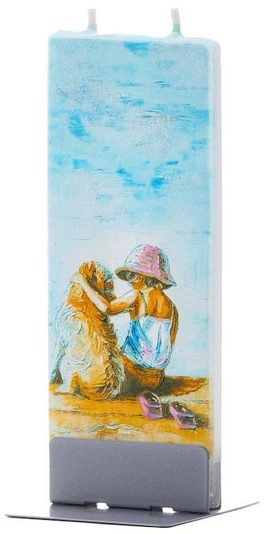 Bambino e cane sulla spiaggia - Flatyz IT