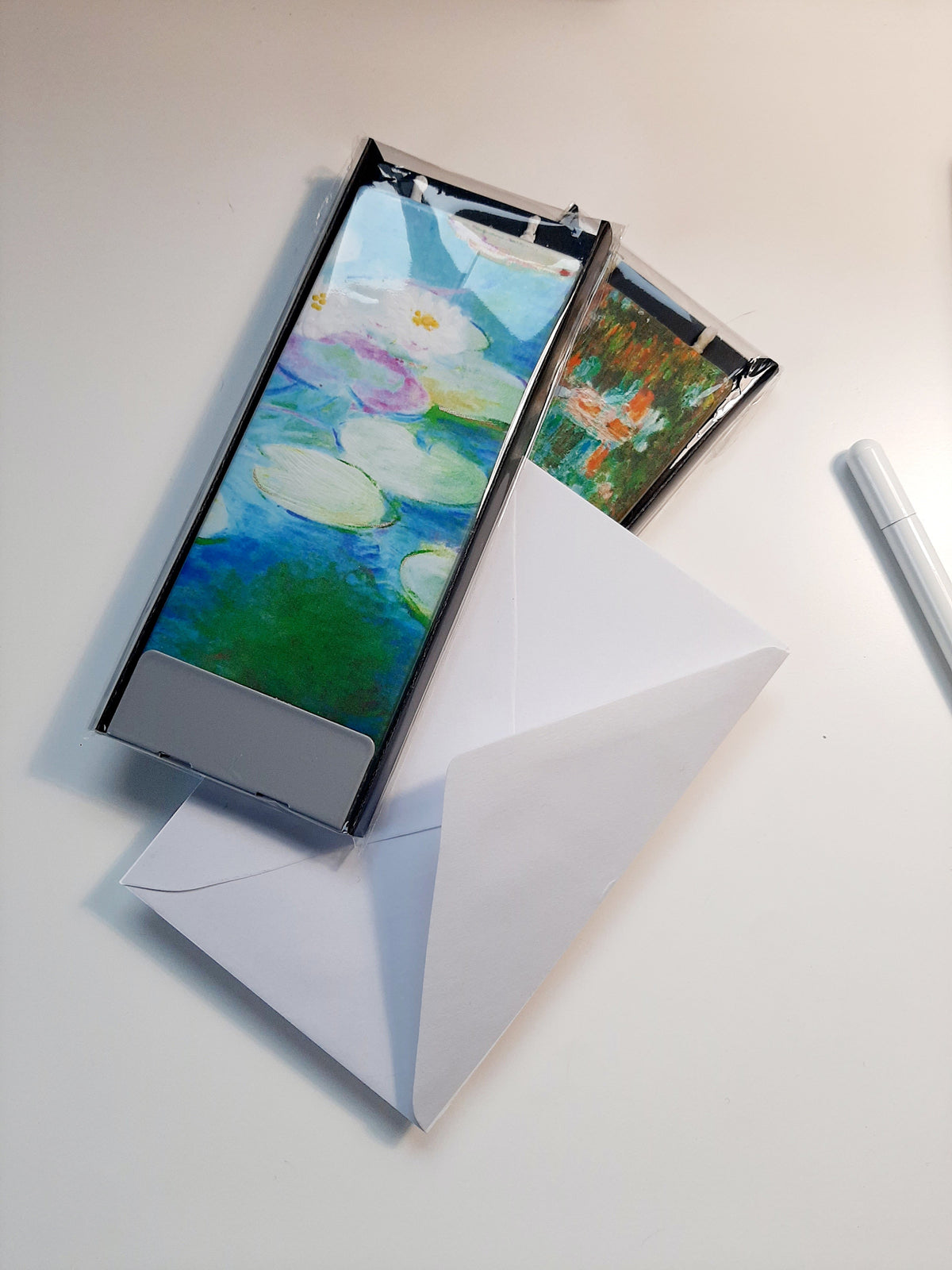 Biglietto d&#39;auguri bianco con la busta - Flatyz IT