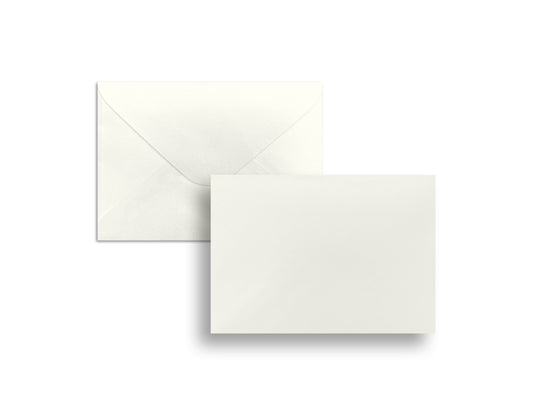 Biglietto d'auguri bianco con la busta - Flatyz IT