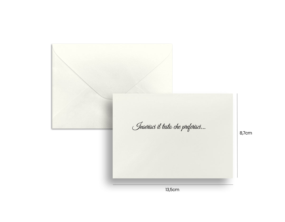 Biglietto d&#39;auguri bianco con la busta - Flatyz IT