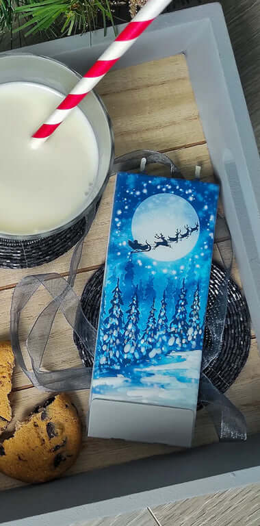 La slitta di Babbo Natale e la luna