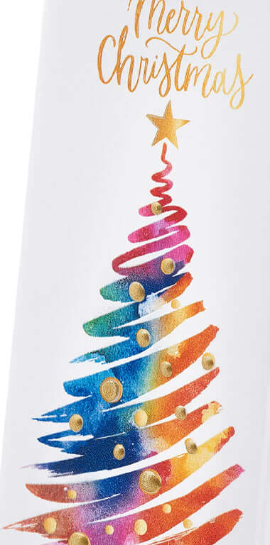 Candela Buon Natale - Albero arcobaleno