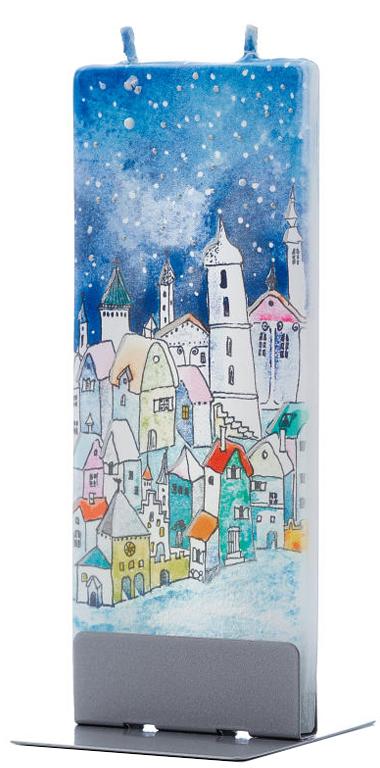 Città d&#39;inverno, cielo blu