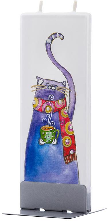 Candela decorativa FLATYZ Gatto blu