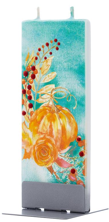Candela decorativa FLATYZ Zucche d'autunno nel cielo turchese
