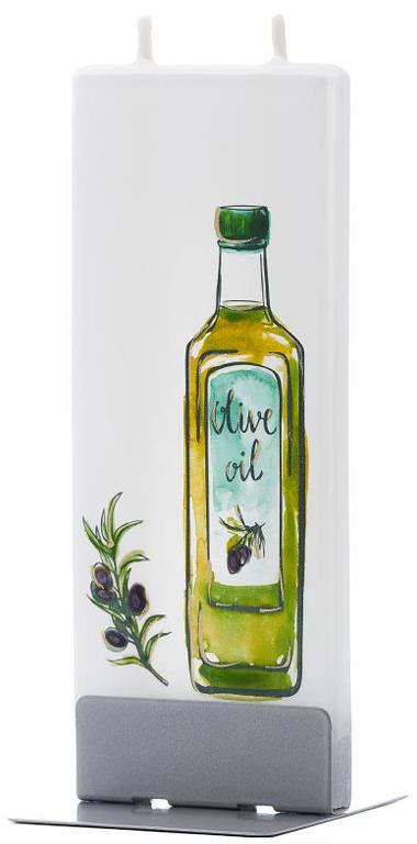 Bottiglia di olio d'oliva e rametto
