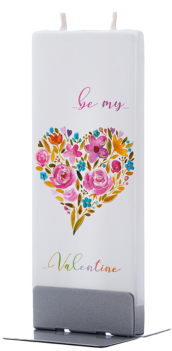 Candela decorativa FLATYZ Cuore floreale di Be My Valentine