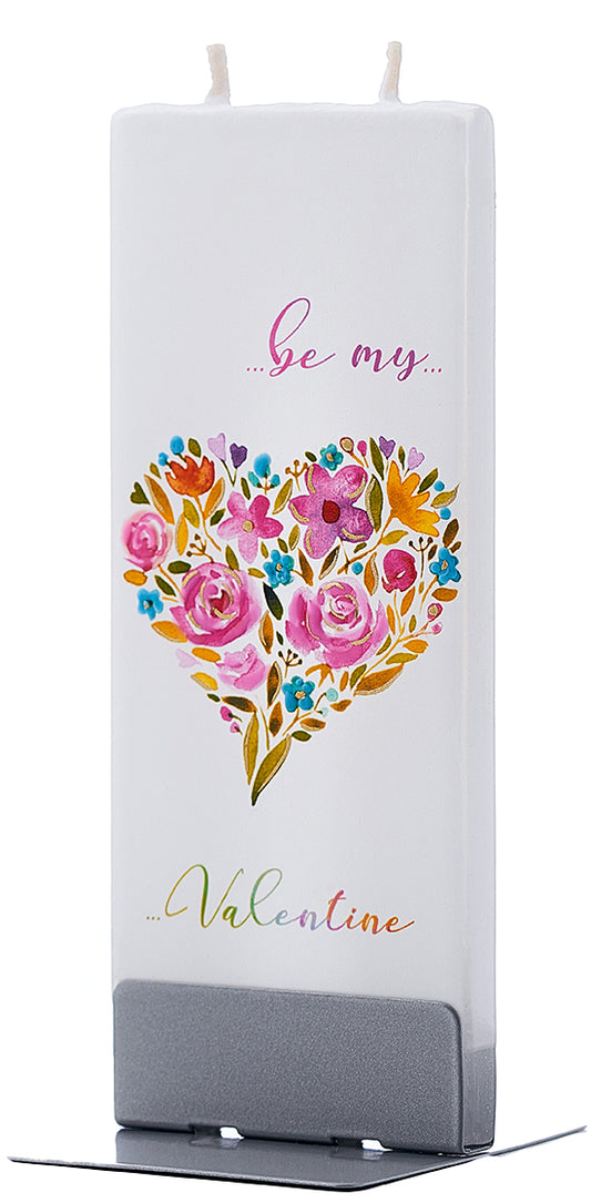 Candela decorativa FLATYZ Cuore floreale di Be My Valentine