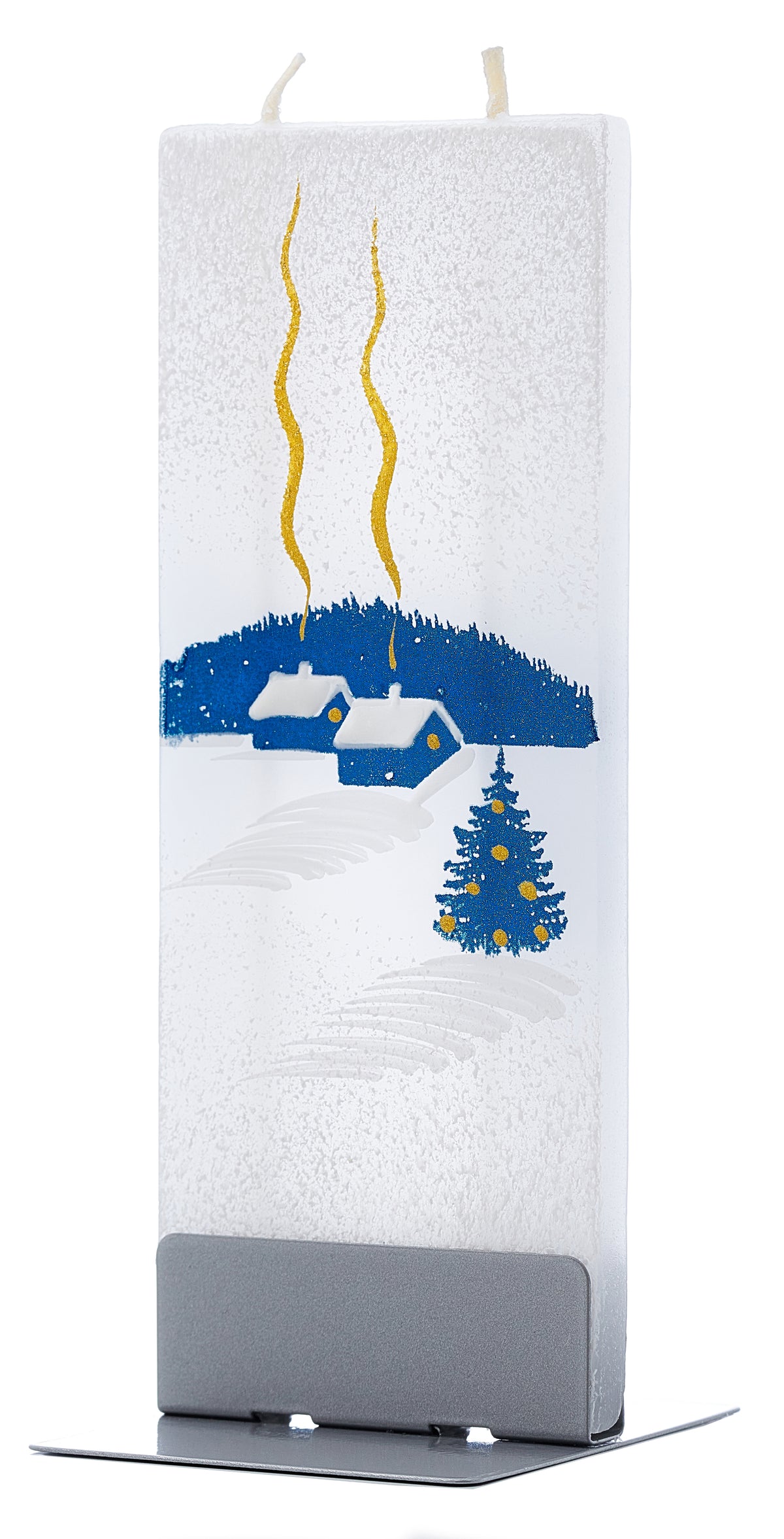 Paesaggio invernale, bianco e blu